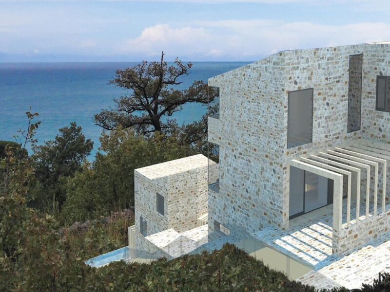 Land plot with a beautiful view of the sea in Reževići