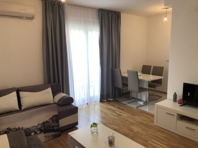 A spacious studio is for sale in the city of Budva.